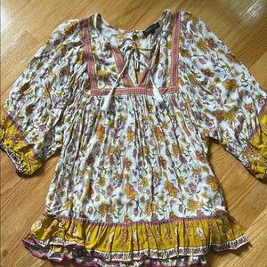 Rachel Zoe Cream Puff Sleeve Blouse with Tie Front